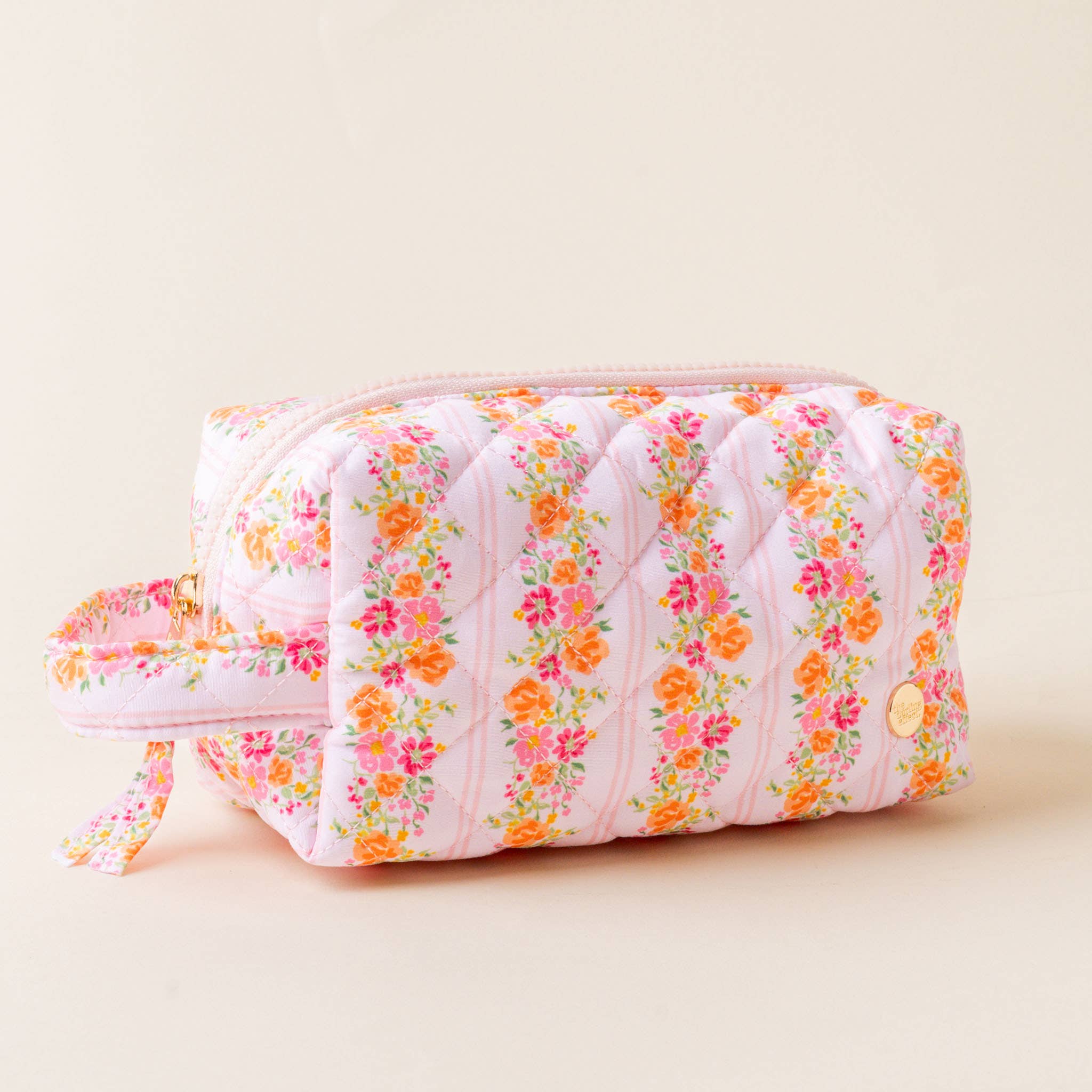 The Darling Effect - Essentials Quilted Cosmetic Pouch || Petal Parade Pink
