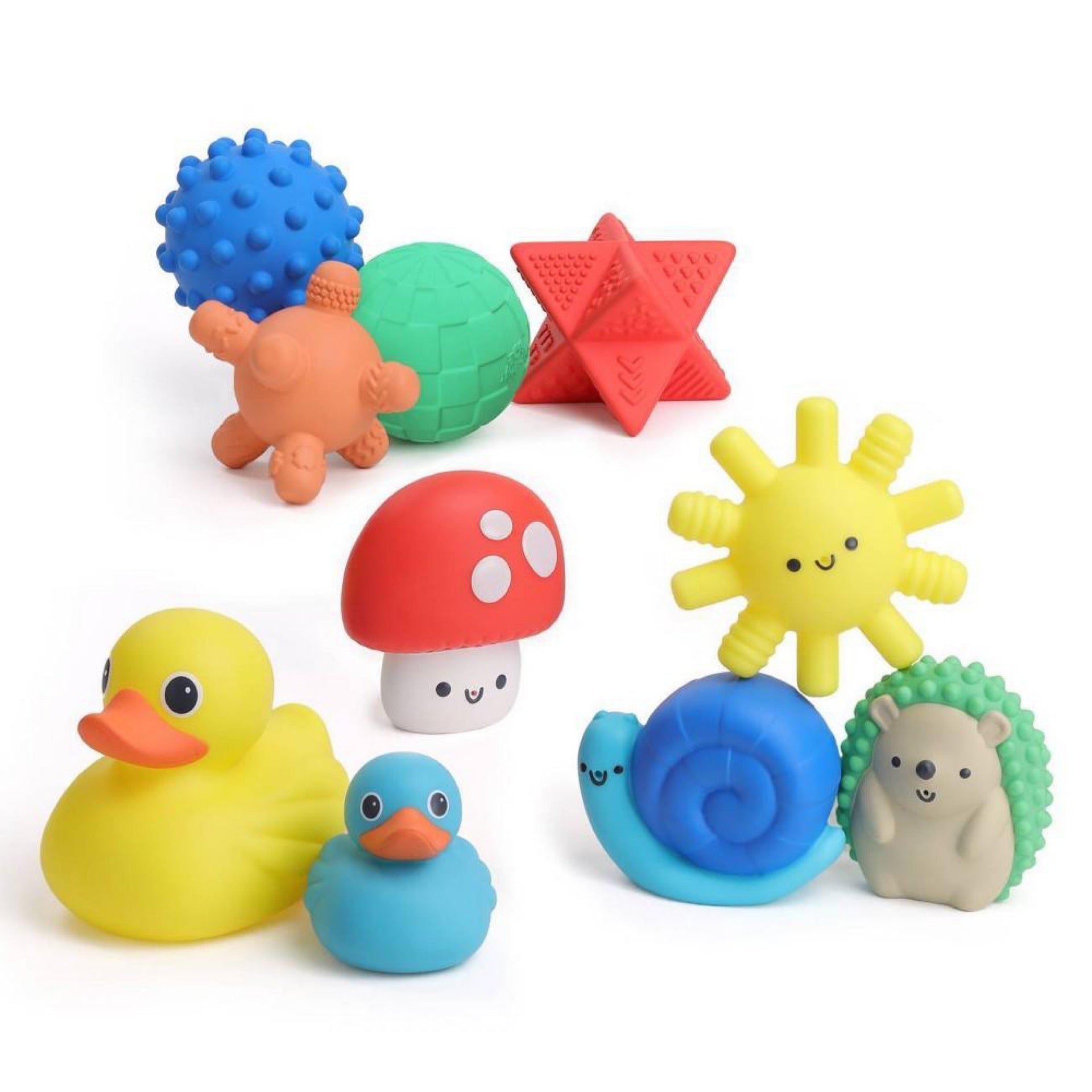 Itzy Ritzy Itzy Splash Gift Set with Sensory Shapes, Bath Squirters, and Duckies