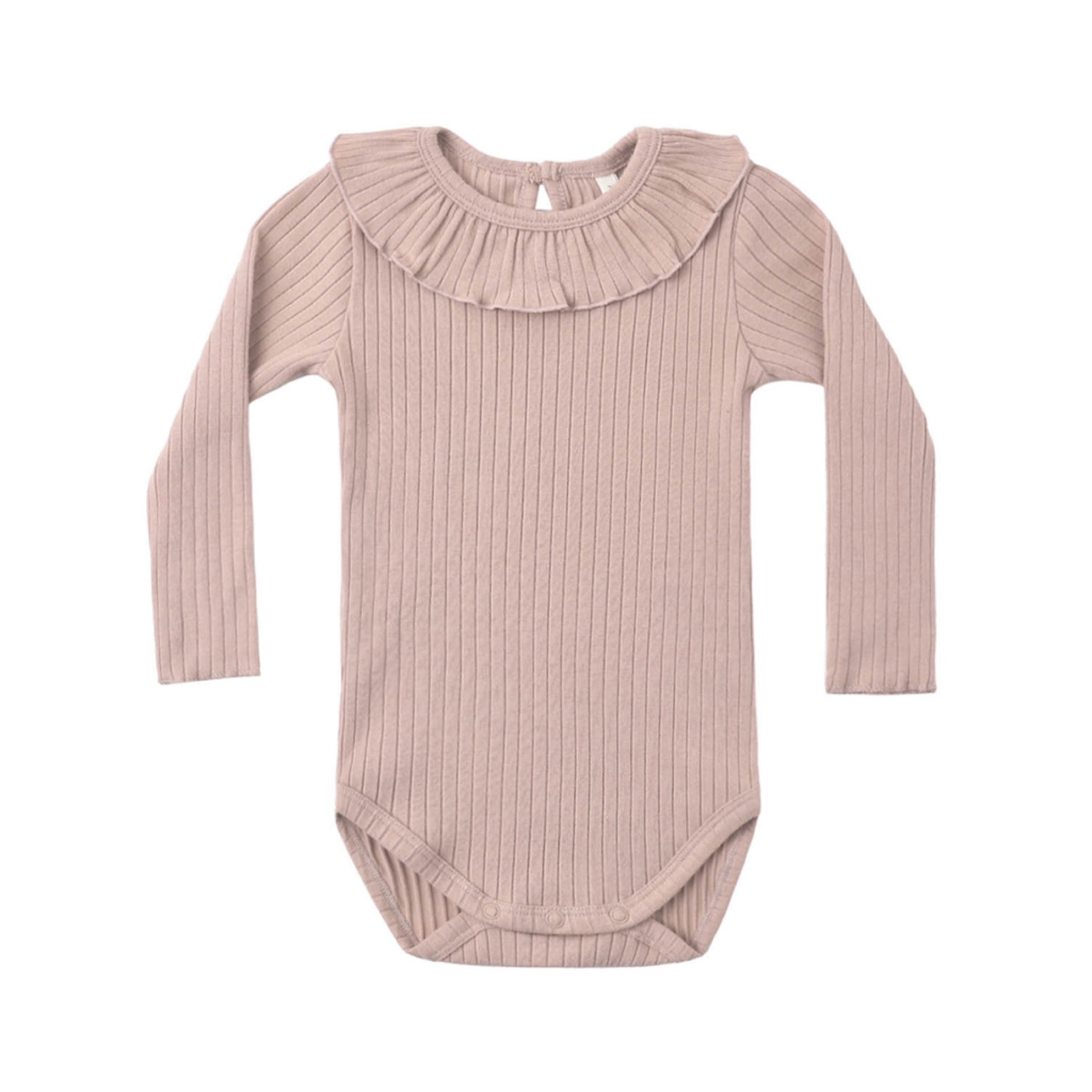 Rylee + Cru - Ruffle Collar Bodysuit || Rosewood